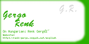 gergo renk business card